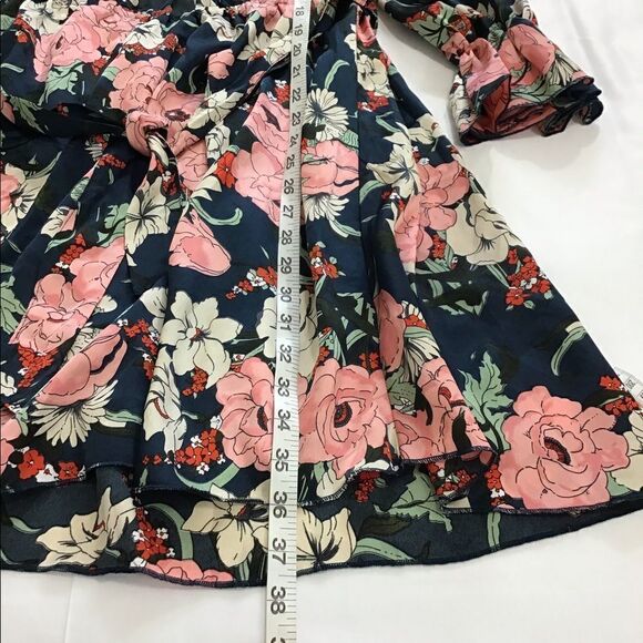 Missguided Tall Tie Waist Floral Smock Dress Size 12 - Picture 8 of 14